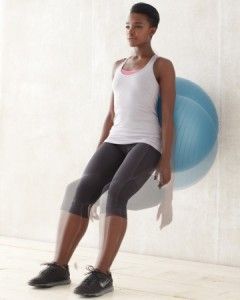 ball squat against the wall for better results