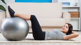 Girl Working Out at Home