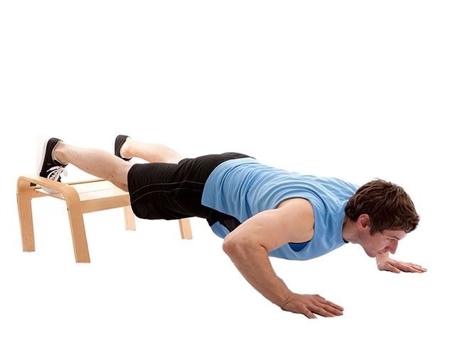 Decline Legs up push-ups