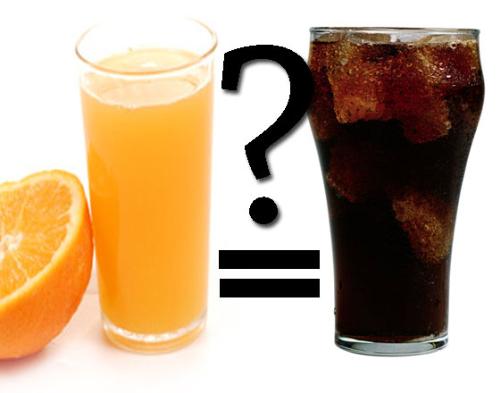 Picture of a decision.. Fruit Juice Vs Soda