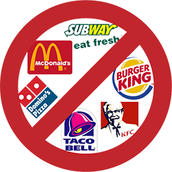 Picture on'NO' to fast food