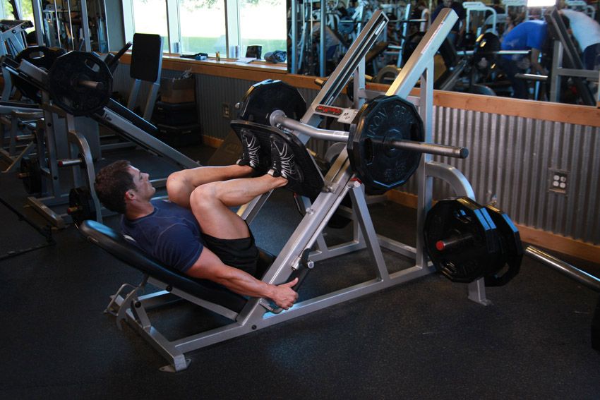 Leg press with cramped knees: