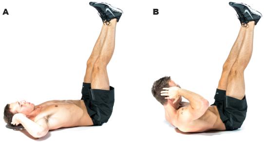 vertical leg crunch