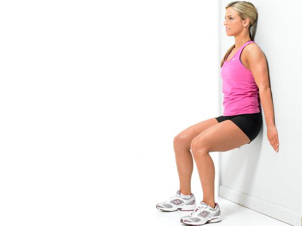 Image result for wall sit exercise