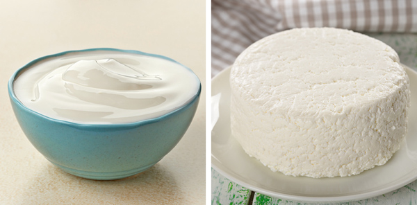 yogurt and cottage cheese