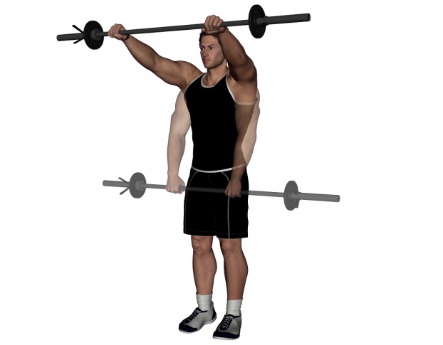 BARBELL FRONT RAISE