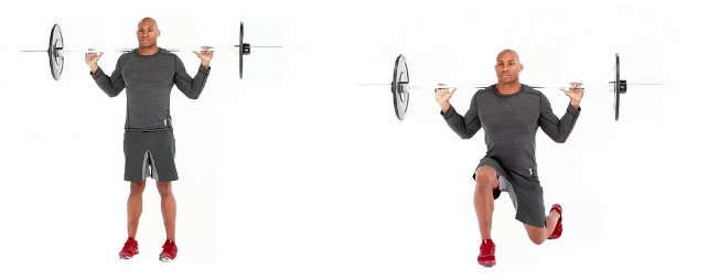 barbell lunge