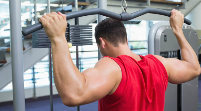 behind neck lat pulldown