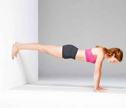 Inverted wall push-ups